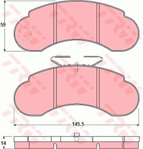 Klocki hamulcowe TRW GDB1114 21573140