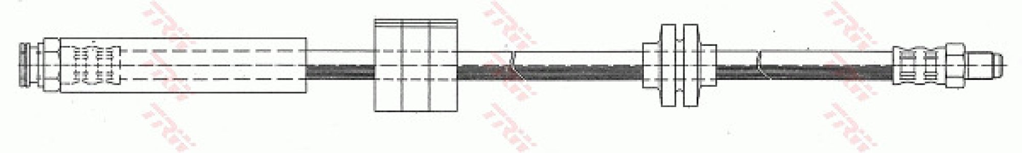Przewód hamulcowy giętki TRW PHB267 46481635