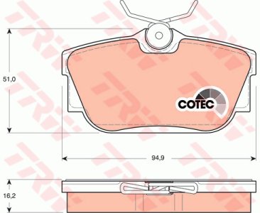 Klocki hamulcowe TRW GDB1325 23224165