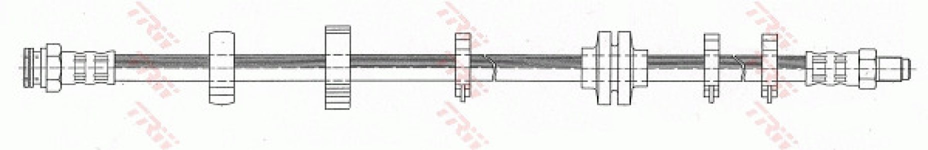Przewód hamulcowy giętki TRW PHB390 46448592