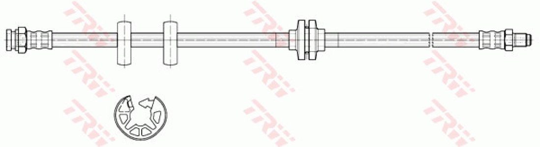 Przewód hamulcowy giętki TRW PHB399 46454003