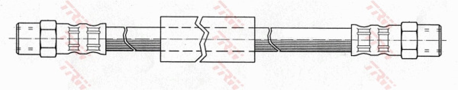 Przewód hamulcowy giętki TRW PHA153 251611775