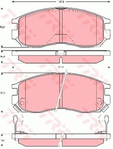 Klocki hamulcowe TRW GDB3133 21647166