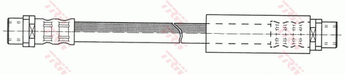 Przewód hamulcowy giętki TRW PHA288 893611707
