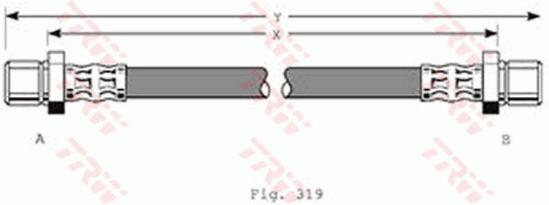 Przewód hamulcowy giętki TRW PHA216 26531AA020