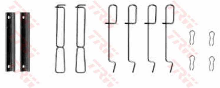 Zestaw montażowy klocków hamulcowych TRW PFK365 7701265000