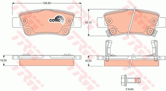 Klocki hamulcowe TRW GDB3446 43022SWWG01