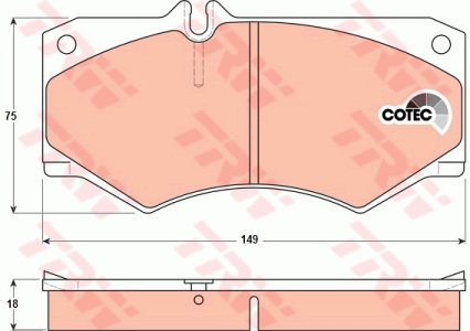 Klocki hamulcowe TRW GDB317 20784180