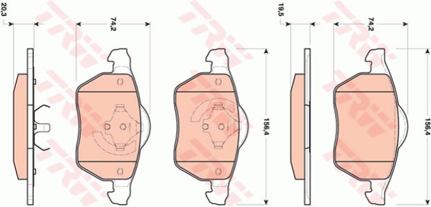 Klocki hamulcowe TRW GDB1717 23107195