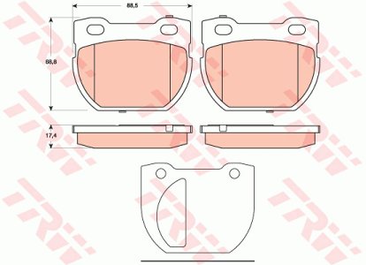 Klocki hamulcowe TRW GDB1666 SFP000250