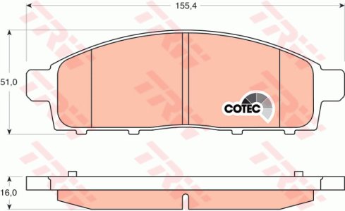 Klocki hamulcowe TRW GDB3435 4605A284