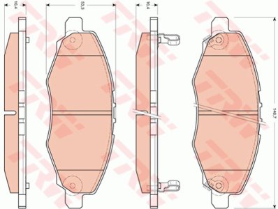 Klocki hamulcowe TRW GDB3427 044650K130