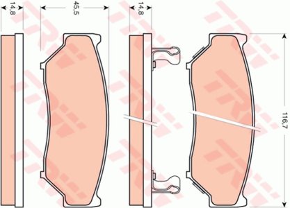 Klocki hamulcowe TRW GDB3436 5520067D11