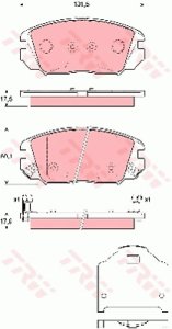 Klocki hamulcowe TRW GDB3409 581013KA20