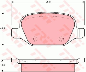 Klocki hamulcowe TRW GDB1520 23517165