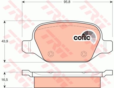 Klocki hamulcowe TRW GDB1396 23517164