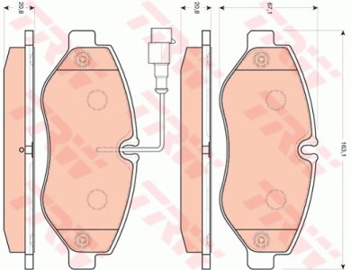 Klocki hamulcowe TRW GDB3439 D1060MB600