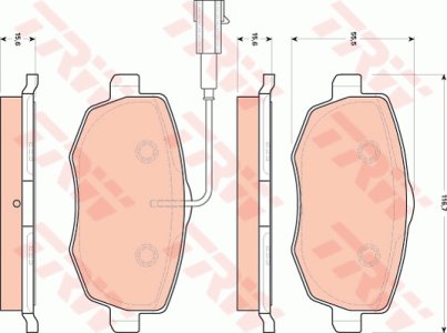 Klocki hamulcowe TRW GDB1707 77364331