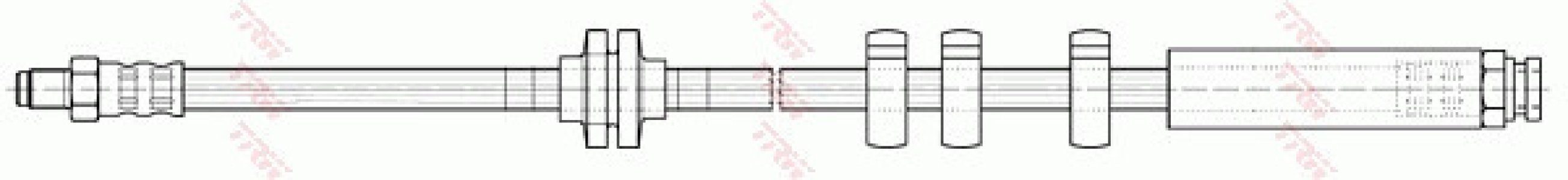 Przewód hamulcowy giętki TRW PHB450 46481634