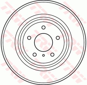 Tarcza hamulcowa TRW DF4983S 40206CA010