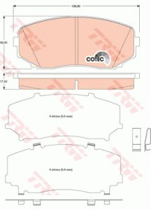 Klocki hamulcowe TRW GDB3471 L2Y63323Z