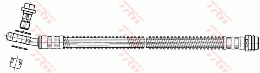 Przewód hamulcowy giętki TRW PHD559 7L6611776