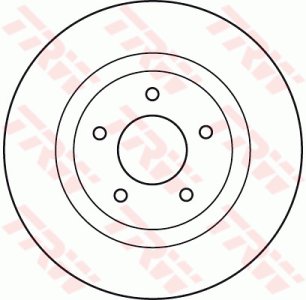 Tarcza hamulcowa TRW DF4964 40206JD00A