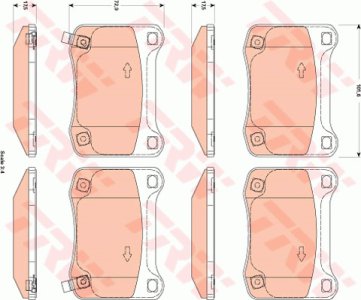 Klocki hamulcowe TRW GDB3504 044660W030