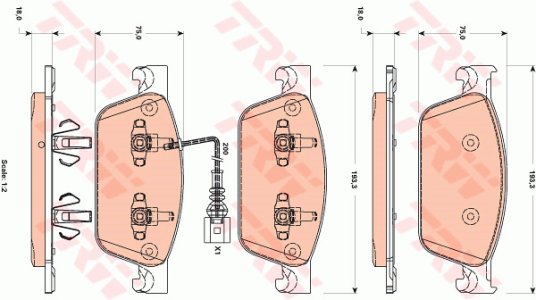 Klocki hamulcowe TRW GDB1887 7E0698151