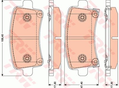 Klocki hamulcowe TRW GDB1784 1605366