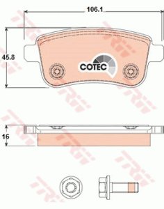 Klocki hamulcowe TRW GDB1791 440603734R