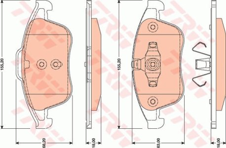 Klocki hamulcowe TRW GDB1790 440608746R przód