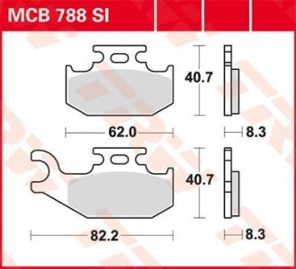 Klocki hamulcowe TRW MCB788SI 