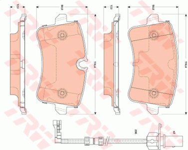 Klocki hamulcowe TRW GDB1867 4H0698451C