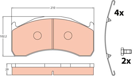 Klocki hamulcowe TRW GDB5089 20768115