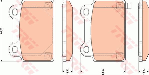 Klocki hamulcowe TRW GDB3488 4605A584