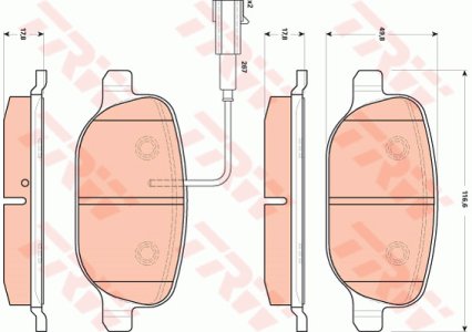 Klocki hamulcowe TRW GDB1851 77365542