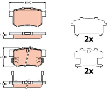 Klocki hamulcowe TRW GDB3516 5580057L50