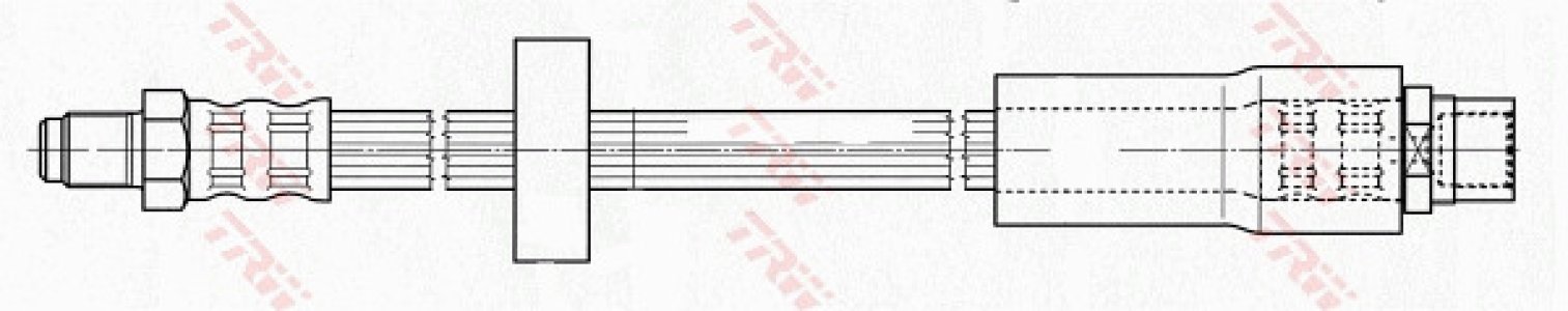 Przewód hamulcowy giętki TRW PHB601 4F0611775
