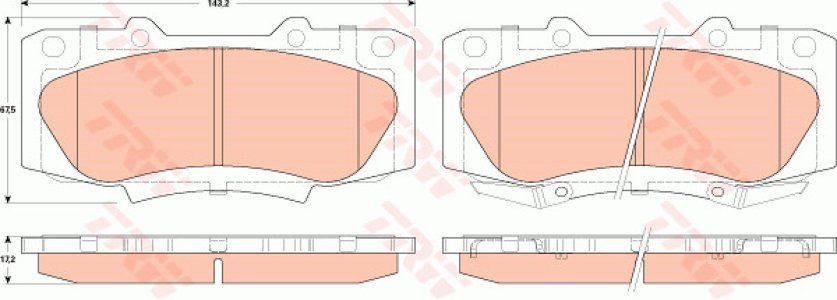 Klocki hamulcowe TRW GDB3528 044650K260