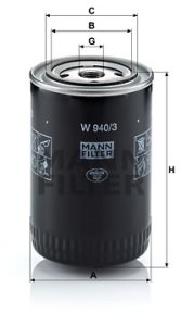 Filtr oleju MANN-FILTER W940/3 W9403