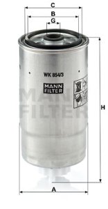 Filtr paliwa MANN-FILTER WK854/3 WK8543