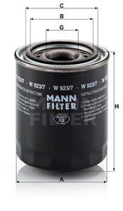 Filtr oleju MANN-FILTER W923/7 W9237