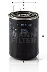 Filtr oleju MANN-FILTER W818/81 W81881