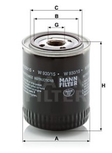 Filtr oleju MANN-FILTER W930/15 W93015