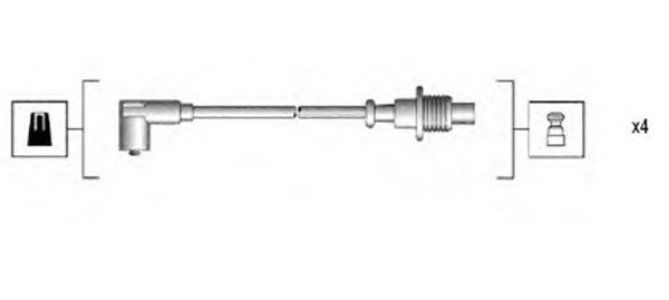 Przewody wysokiego napięcia komplet MAGNETI MARELLI MSK703 
