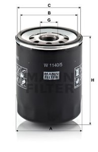 Filtr oleju MANN-FILTER W1140/5 W11405