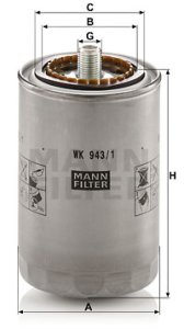 Filtr paliwa MANN-FILTER WK943/1 WK9431