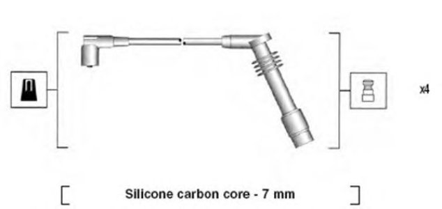 Przewody wysokiego napięcia komplet MAGNETI MARELLI MSK686 