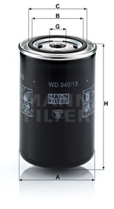 Filtr oleju MANN-FILTER WD940/13 WD94013
